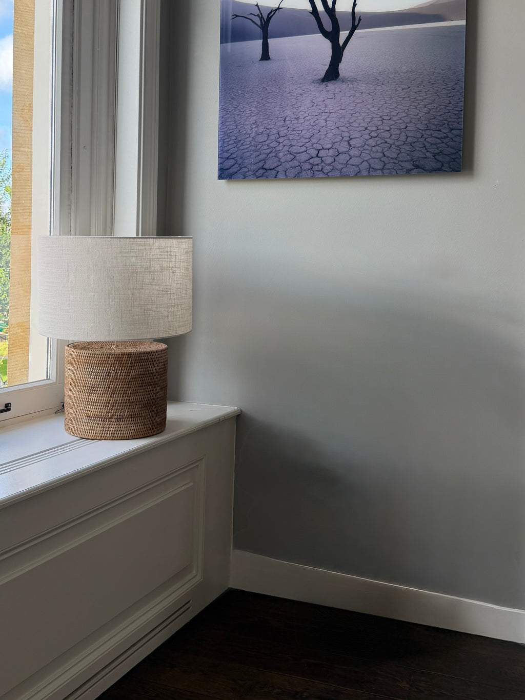 Oliver Table Lamp with Linen Shade Large